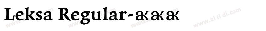 Leksa Regular字体转换